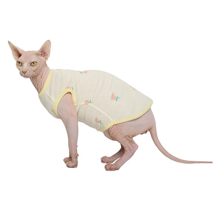 Breathable Tank Top for Sphynx - Flower