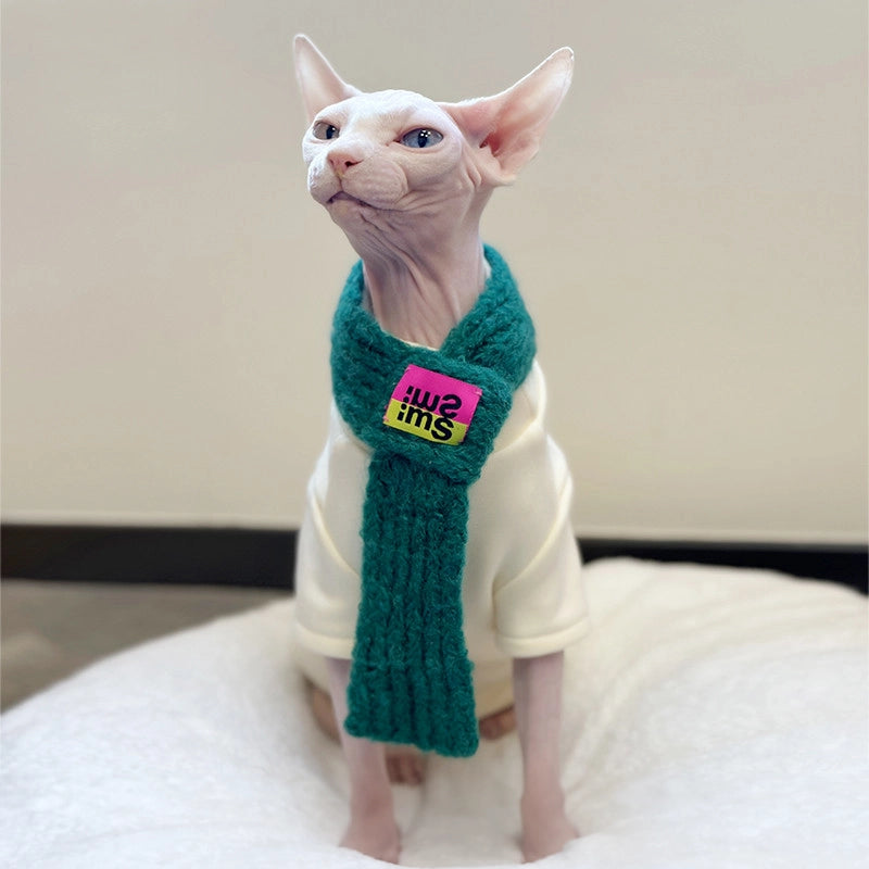 Cute Knit Scarf for Sphynx