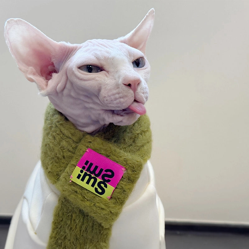 Cute Knit Scarf for Sphynx