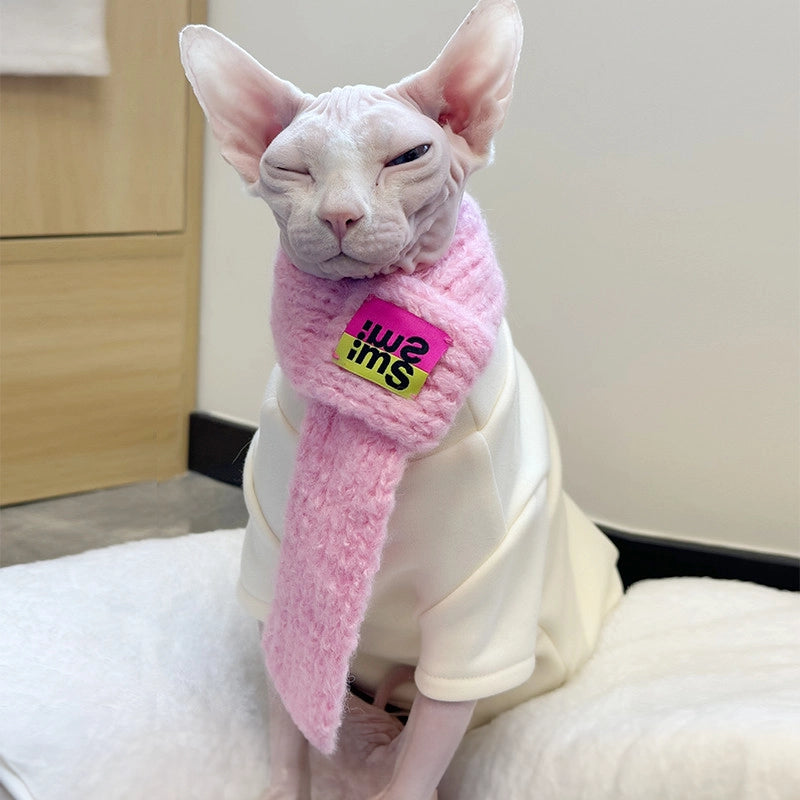 Cute Knit Scarf for Sphynx