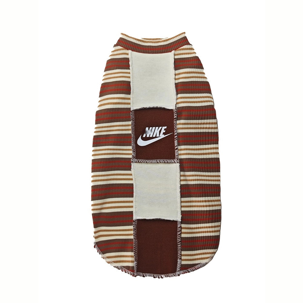 Luxury NIKE Striped T-shirts for Hairless Cats  - Brown