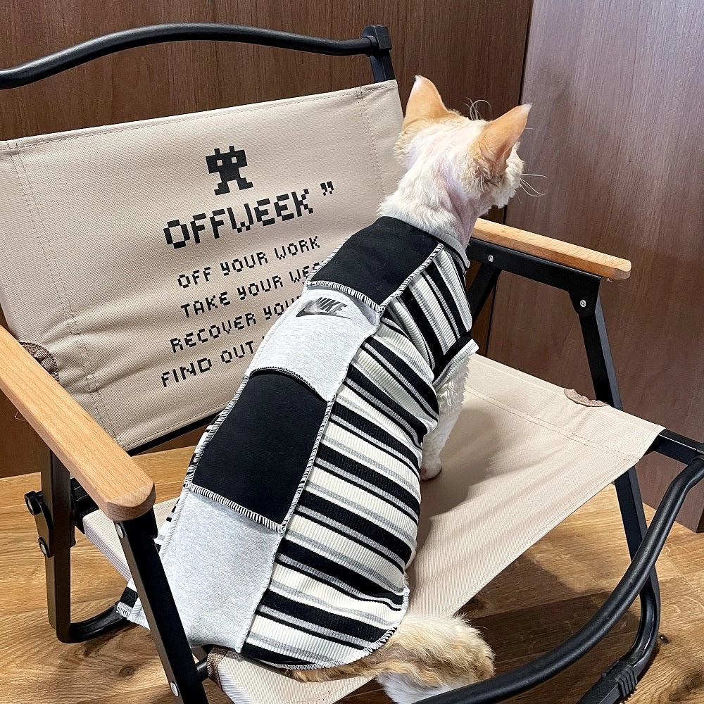 Luxury NIKE Striped T-shirts for Hairless Cats 