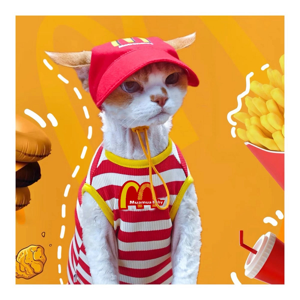 McDonald's Striped Tank Top for Sphynx