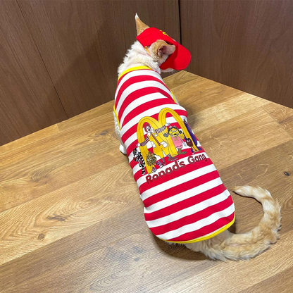 McDonald's Striped Tank Top for Sphynx