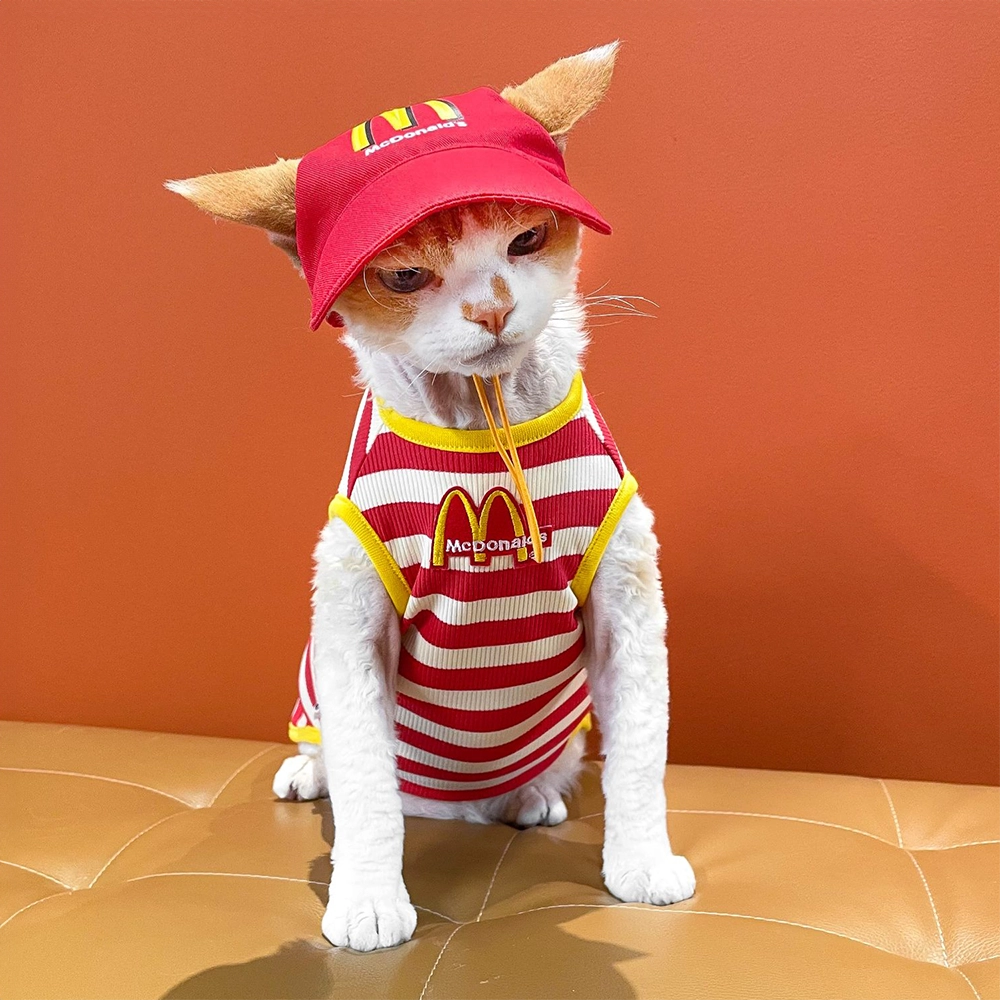 McDonald's Striped Tank Top for Sphynx