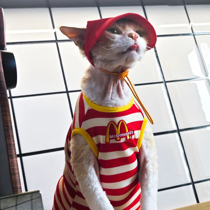 McDonald's Striped Tank Top for Sphynx