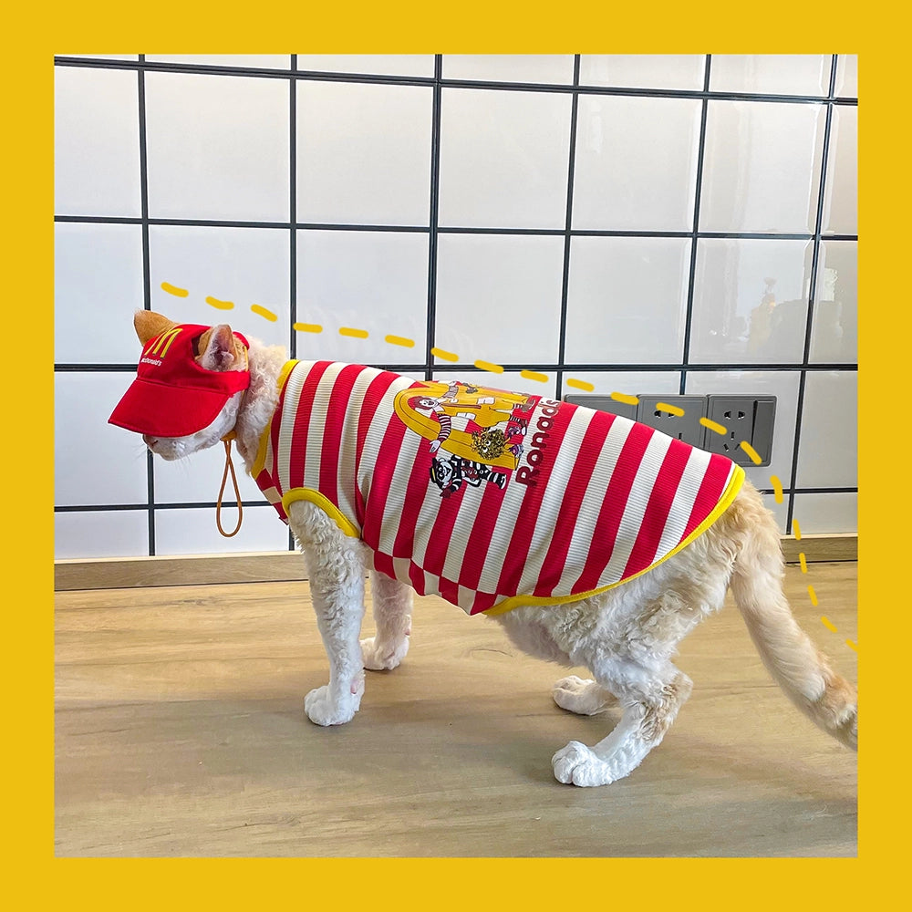 McDonald's Striped Tank Top for Sphynx