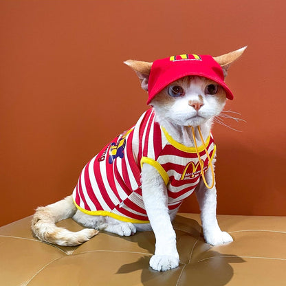 McDonald's Striped Tank Top for Sphynx