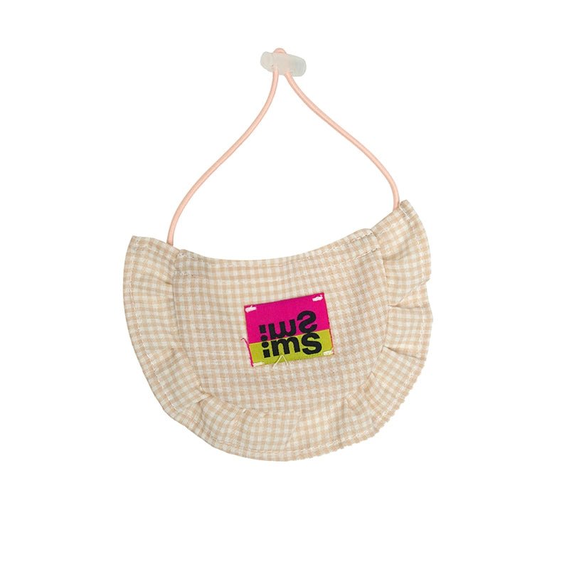 Plaid Bibs for Sphynx - White