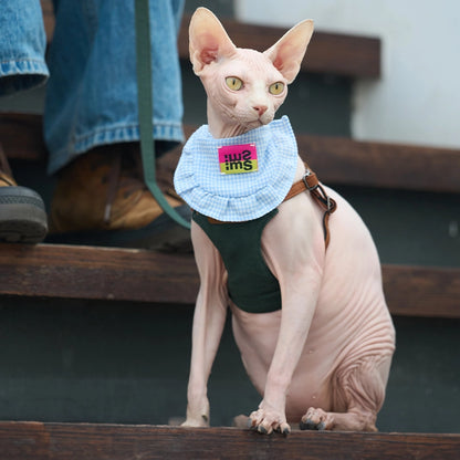 Plaid Bibs for Sphynx