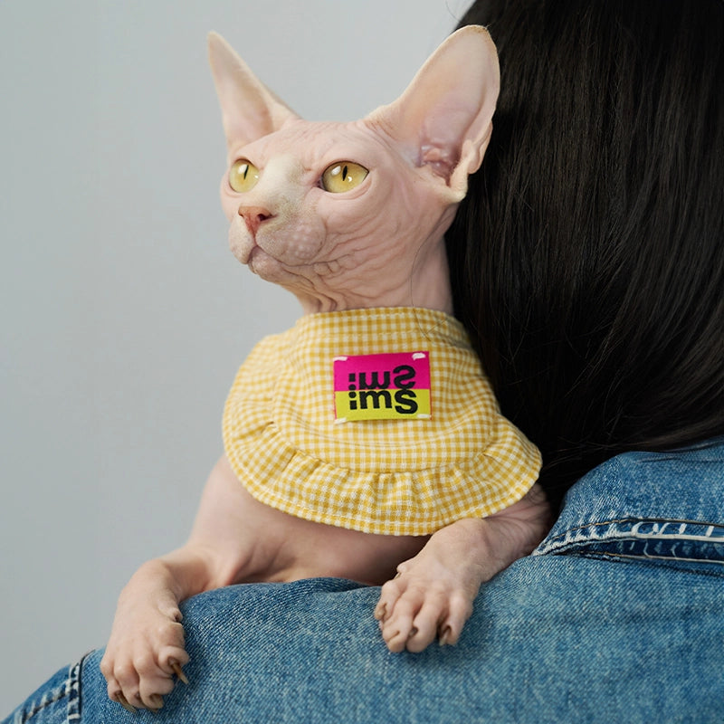 Plaid Bibs for Sphynx