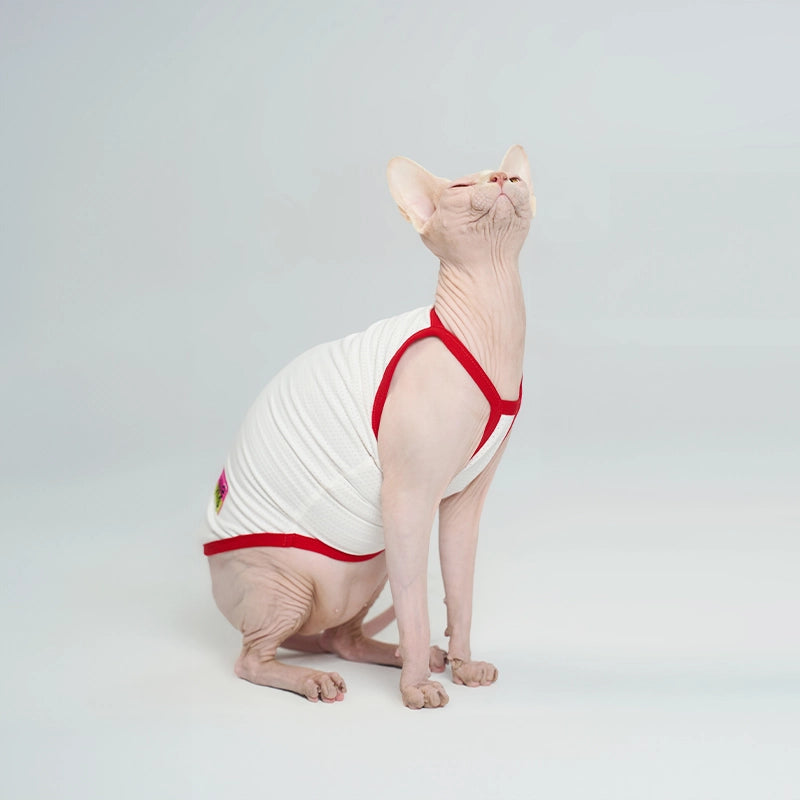 Summer Simple Tank Top for Sphynx - White