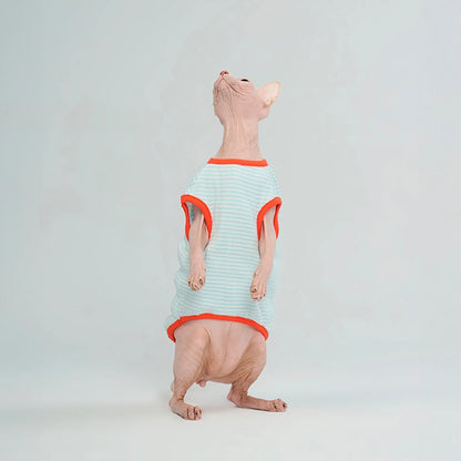 Summer Striped Tank Top for Sphynx