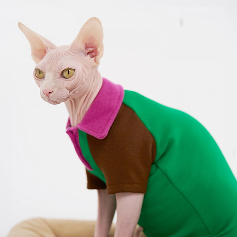 Thick Polo Shirt for Hairless Cats