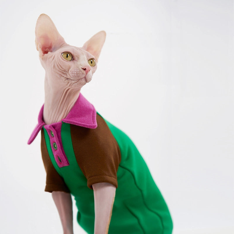 Thick Polo Shirt for Hairless Cats