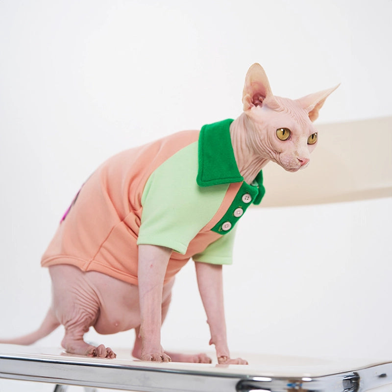 Thick Polo Shirt for Hairless Cats