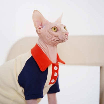 Thick Polo Shirt for Hairless Cats