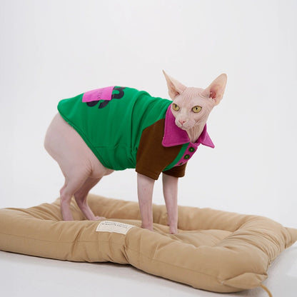 Thick Polo Shirt for Hairless Cats